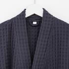 Халат вафельный мужской удлиненный Этель «Boho» размер 58-60, цвет тёмно-серый, 100% хлопок, 290 г/м² - Фото 5