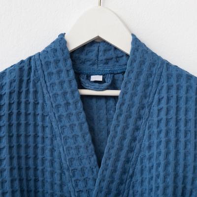 Халат вафельный детский Крошка Я Boho р.34 (122-128 см) цв. синий, 100%хл, 290 г/м²