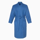 Халат вафельный мужской удлиненный Этель "Boho" размер 54-56, цвет синий, 100% хлопок, 290 г/м2 - Фото 5