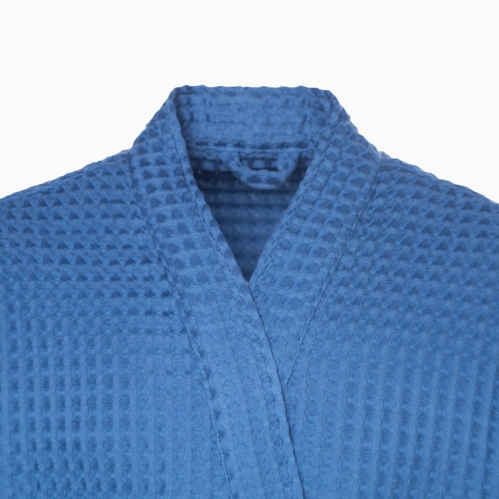 Халат вафельный мужской удлиненный Этель "Boho" размер 54-56, цвет синий, 100% хлопок, 290 г/м2 - фото 1910238371