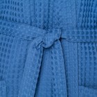 Халат вафельный мужской удлиненный Этель "Boho" размер 54-56, цвет синий, 100% хлопок, 290 г/м2 - Фото 6