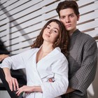 Халат вафельный мужской удлиненный «Этель» Boho, размер 54-56, светло-серый - Фото 10