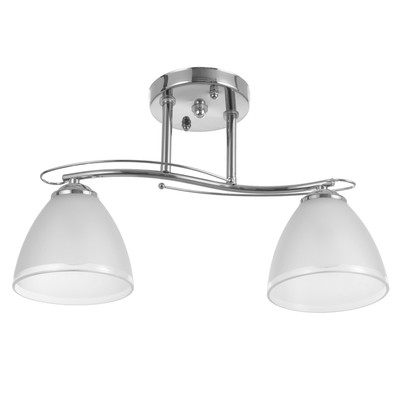 Люстра BayerLux 1084/2SL, 40 Вт, Е27, серебро, 42×15×23 см