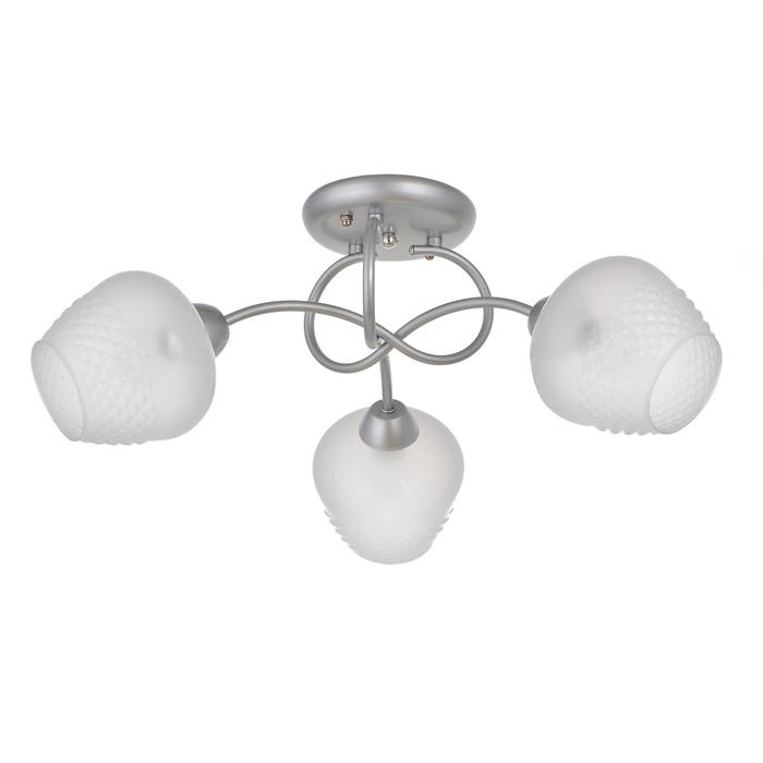 Люстра 1085/3SL 40Вт Е27 серебро 54х54х24 см BayerLux - Фото 1