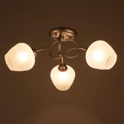 Люстра 1085/3SL 40 Вт Е27 серебро 54×54×24 см BayerLux