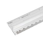 Линейка пластиковая Calligrata, 30 см, прозрачная, с держателем, двухсторонняя шкала - Фото 2