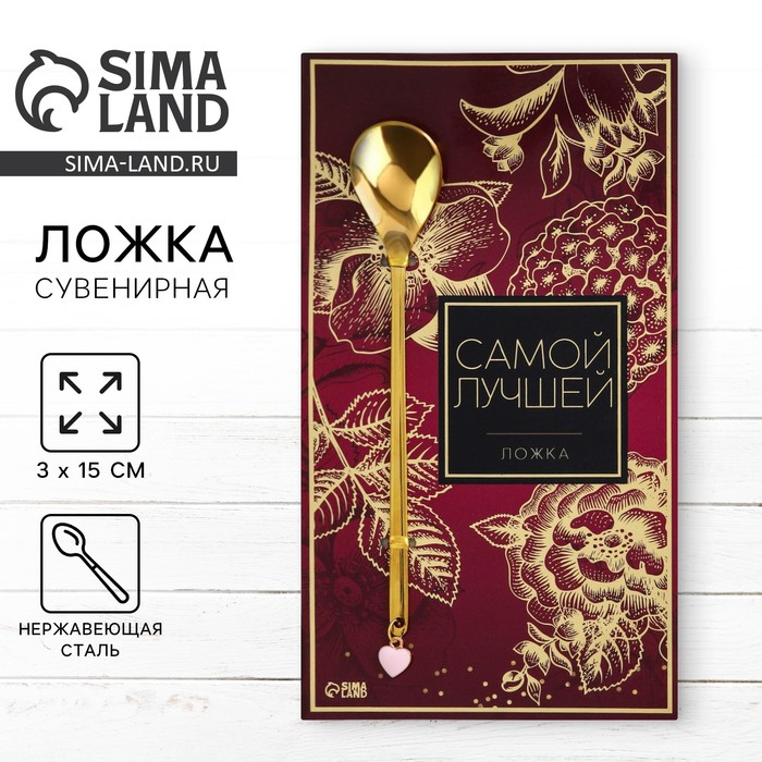 Ложка чайная с подвесом «Самой лучшей», 3×15 см - Фото 1