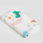 Пелёнка муслиновая Крошка Я «Дино» 120х110 см, двухслойная, 70% бамбук, 30% хлопок - фото 119114691