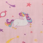 Пелёнка муслиновая Крошка Я «Единороги» 120х110 см, двухслойная, 70% бамбук, 30% хлопок - фото 34056538