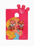 Серьги детские Выбражулька «Лисички», цветные в серебре - Фото 5