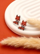 Серьги детские Выбражулька «Лисички», цветные в серебре - Фото 6