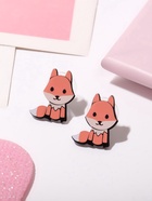 Серьги детские Выбражулька «Лисички», цветные в серебре - Фото 8