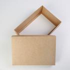 Коробка подарочная складная крафтовая, упаковка, 30 х 20 х 9 см - фото 9367269