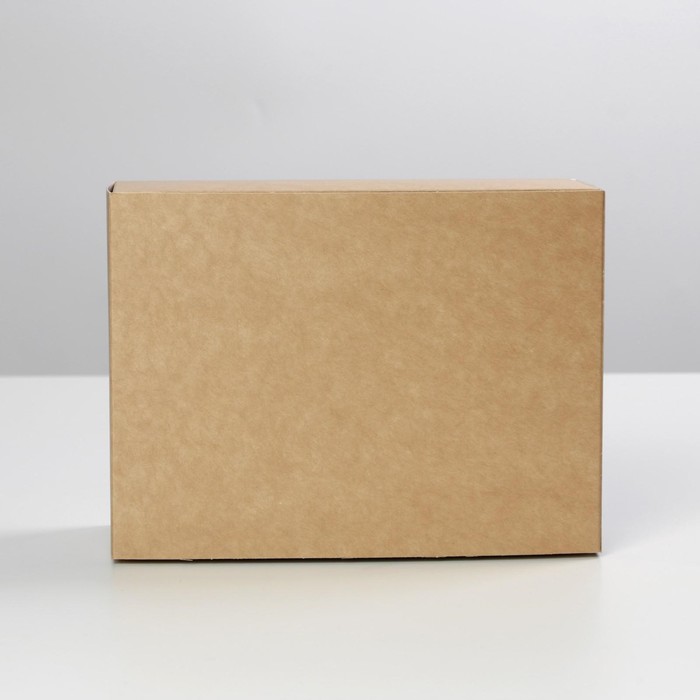 Коробка подарочная складная крафтовая, упаковка, 20 х 15 х 8 см