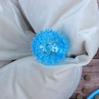 Мяч светящийся для животных малый, TPR, 4,5 см, голубой - фото 6477527