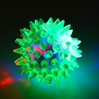 Мяч светящийся для животных малый, TPR, 4,5 см, зелёный - Фото 2