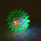 Мяч светящийся для животных малый, TPR, 4,5 см, зелёный - фото 6477534