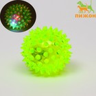 Мяч светящийся для собак средний, TPR, 5,5 см, жёлтый - Фото 1