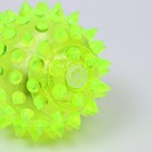 Мяч светящийся для собак средний, TPR, 5,5 см, жёлтый - Фото 3