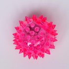Мяч светящийся для собак средний, TPR, 5,5 см, розовый - Фото 2
