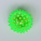 Мяч светящийся для собак средний, TPR, 5,5 см, зелёный - фото 6477549