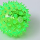 Мяч светящийся для собак средний, TPR, 5,5 см, зелёный - фото 6477550