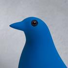 Сувенир полистоун "Птица" ярко-синяя 28х23,5 см - фото 21375613