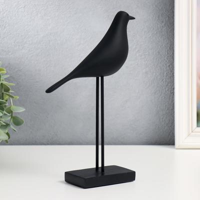 Фигурка полистоун «Птица: длинные лапки», чёрная, 23×17 см