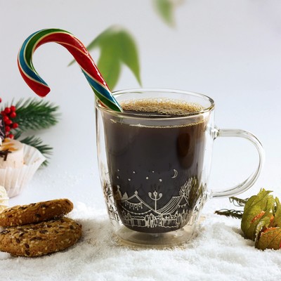 Кружка стеклянная с двойными стенками Magistro «Дуо. Ярмарка», 300 мл