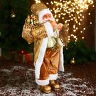 Дед Мороз "В золотом костюме, с ёлочкой и подарками" 23х45 см - фото 3736020