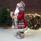 Дед Мороз под ёлку «Зимнее волшебство. Новогодняя игрушка в красной шубке с подарками», 60 см - Фото 3