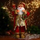 Дед Мороз "В золотом кафтане, с венком" 30х60 см - фото 4679225