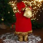 Дед Мороз под ёлку «Зимнее волшебство. Новогодняя игрушка в золотом кафтане, с венком», 45 см - Фото 4