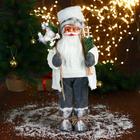 Дед Мороз "В белом свитере, с лыжами" 17х45 см - фото 295327081