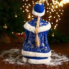 Снегурочка под ёлку «Зимнее волшебство. В синей шубке и шапочке» двигается, 40 см - Фото 4