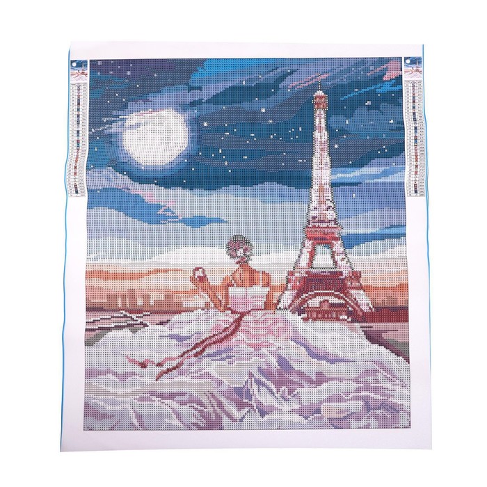 Алмазная мозаика с полным заполнением «Девушка в Париже» 50х60 см - фото 1907305114