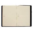 Ежедневник полудатированный А5, 208 листов Profy, рециклированная кожа, сменный блок, золотой срез, чёрный 5155511