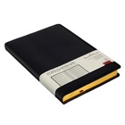 Ежедневник полудатированный А5, 208 листов Profy, рециклированная кожа, сменный блок, золотой срез, чёрный - Фото 6