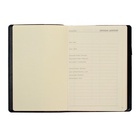 Ежедневник полудатированный А5, 208 листов Profy, рециклированная кожа, сменный блок, золотой срез, чёрный - Фото 7