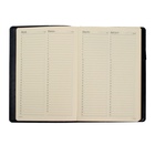 Ежедневник полудатированный А5, 208 листов Profy, рециклированная кожа, сменный блок, золотой срез, чёрный - Фото 9