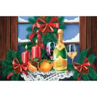 Алмазная мозаика на новый год с частичным заполнением на холсте «Натюрморт», 20×30 см, набор для творчества - Фото 2