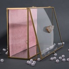 Органайзер для хранения «Кристалл», с крышкой, стеклянный, 1 секция, 25 × 18,3 × 11 см, цвет прозрачный/медный/розовый - Фото 7