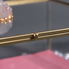 Органайзер для хранения «Кристалл», с крышкой, стеклянный, 1 секция, 25 × 18,3 × 11 см, цвет прозрачный/медный/розовый - Фото 9