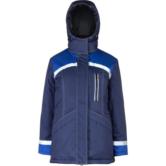 Куртка женская утеплённая, цвет синий, размер 48-50, рост 158-164