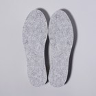 Стельки для обуви детские, утеплённые, двухслойные, фольгированные, с шаблонами, 25-36 р-р, пара, цвет серый - фото 1247136