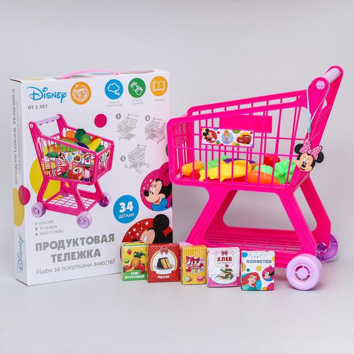 Disney Игровой набор «Клуб Микки Мауса. Продуктовая тележка», цвет розовый, уценка - Фото 1