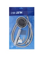 Набор для душа ZEIN Z0205, шланг 150 см, гайки металл, держатель, лейка 5 режимов, хром - Фото 4