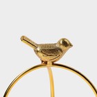 Конфетница керамическая «Gold. Птичка», 220 мл, 8×21 см, цвет белый - Фото 4