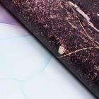 Бумага упаковочная глянцевая "Мрамор", розово-фиолетовая, двухсторонняя, 0,5 х 0,7 м 7106324