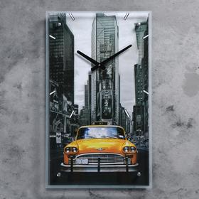 Часы настенные, серия: Транспорт, "Ретро авто", стекло, 35х60 см